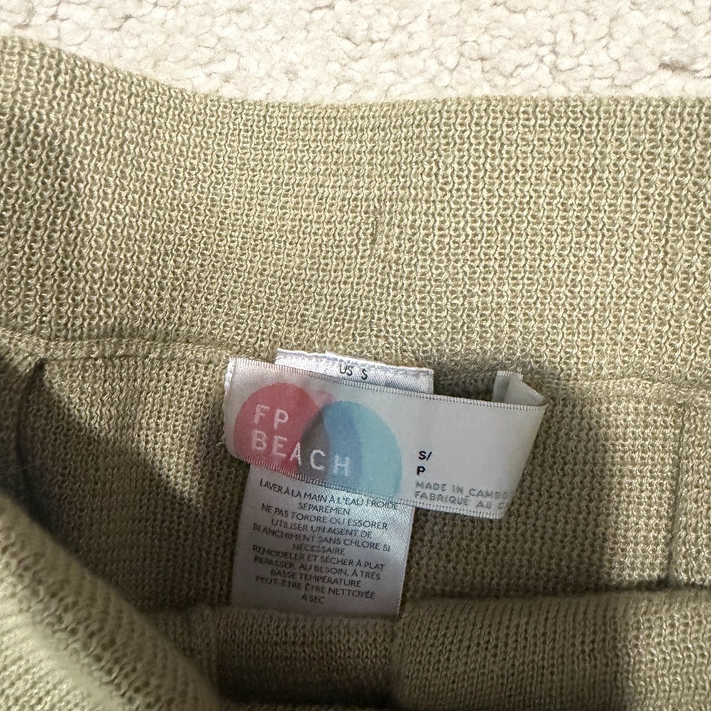 Free People Olive Green Knit Balloon Joggers - Picture 3 of 4